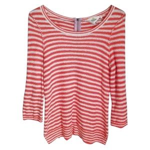 Anthropologie Top Small 2 4 Orange Nautical Anchors Away Soft COMFY BarbieCore